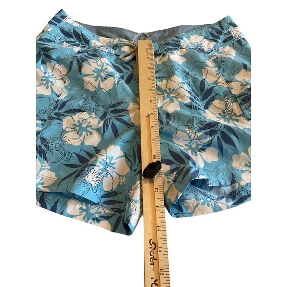 The North Face Womens Floral Swim Shorts Size 10 Blue/White - Picture 6 of 7